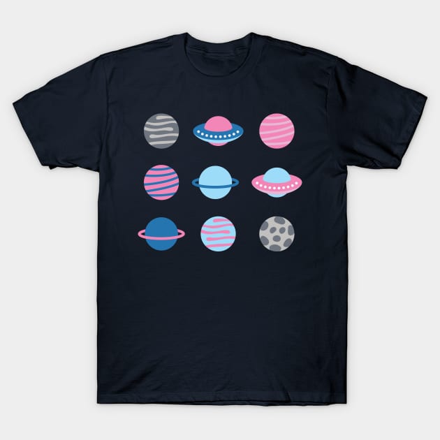 Universe & Planets T-Shirt by abstractocreate